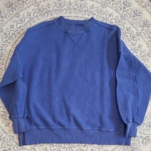 Aerie Deep Blue Crewneck Sweater